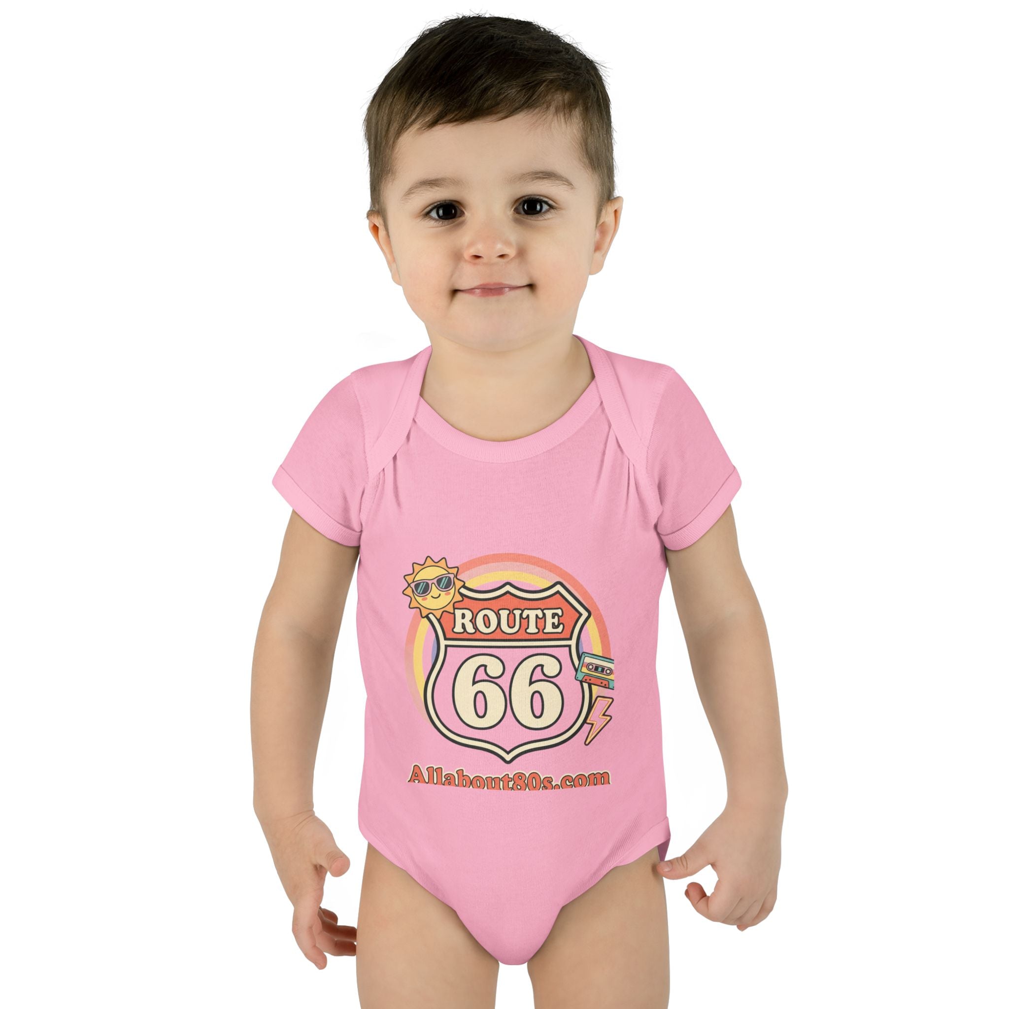 Route 66 Baby Bodysuit – Retro Travel Infant Onesie