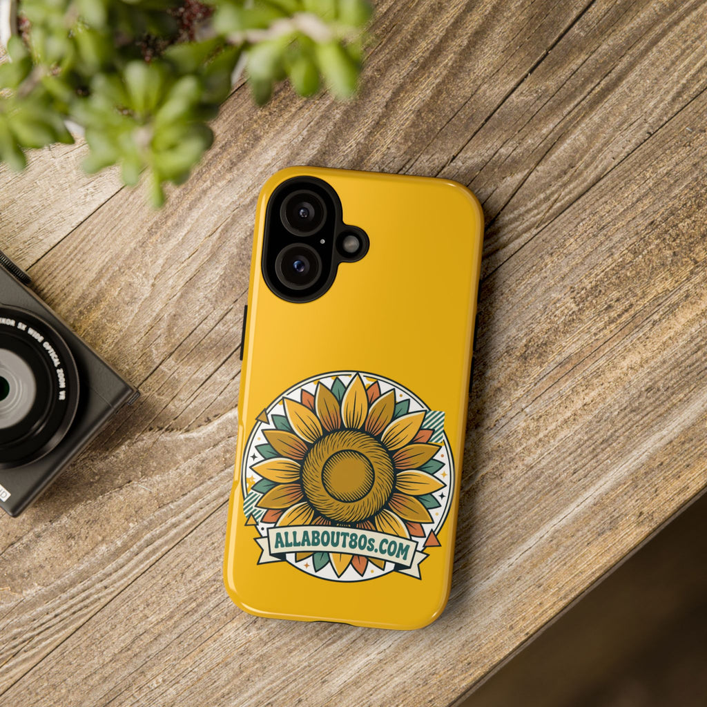 Sunflower Logo Phone Case — AllAbout80s.com Yellow Protective Cover