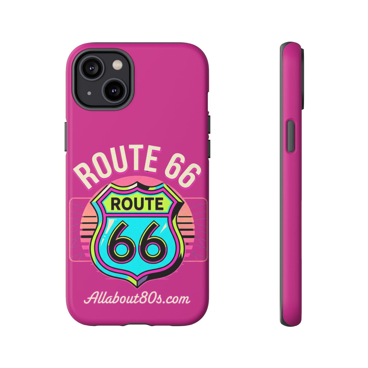 Route 66 Phone Case — Retro Neon Road Trip iPhone Cover