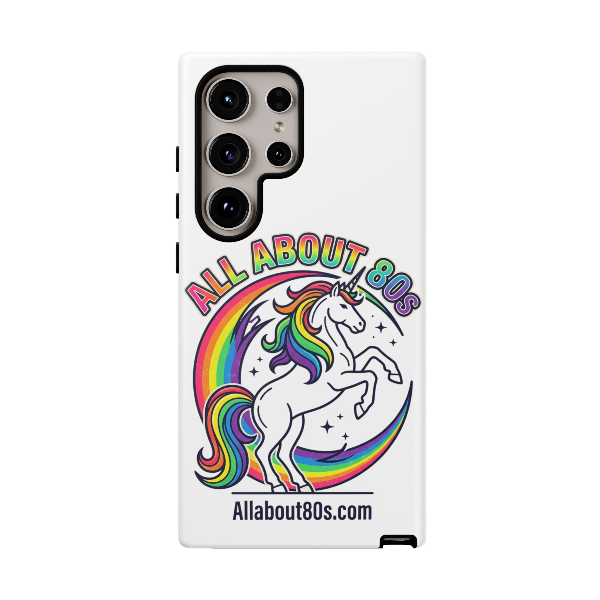All About 80s Rainbow Unicorn Phone Case