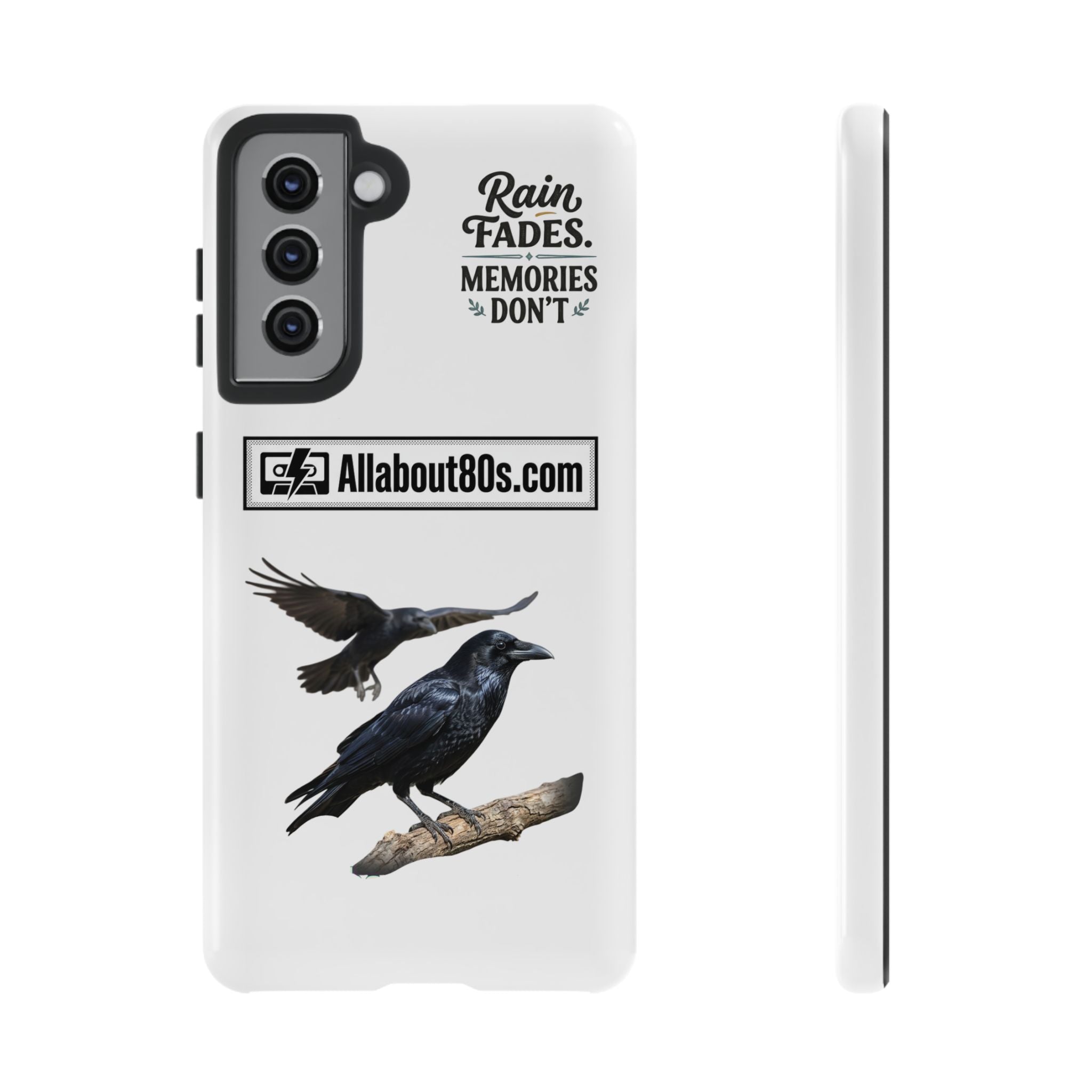 Raven Flight Phone Case — Protective iPhone Case with Black Crow Design