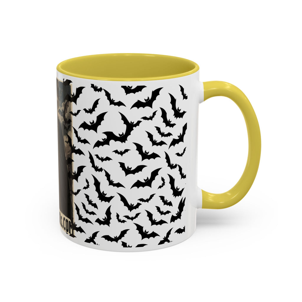 Vampire Dracula Bat Pattern Coffee Mug – Gothic Halloween 11oz/15oz