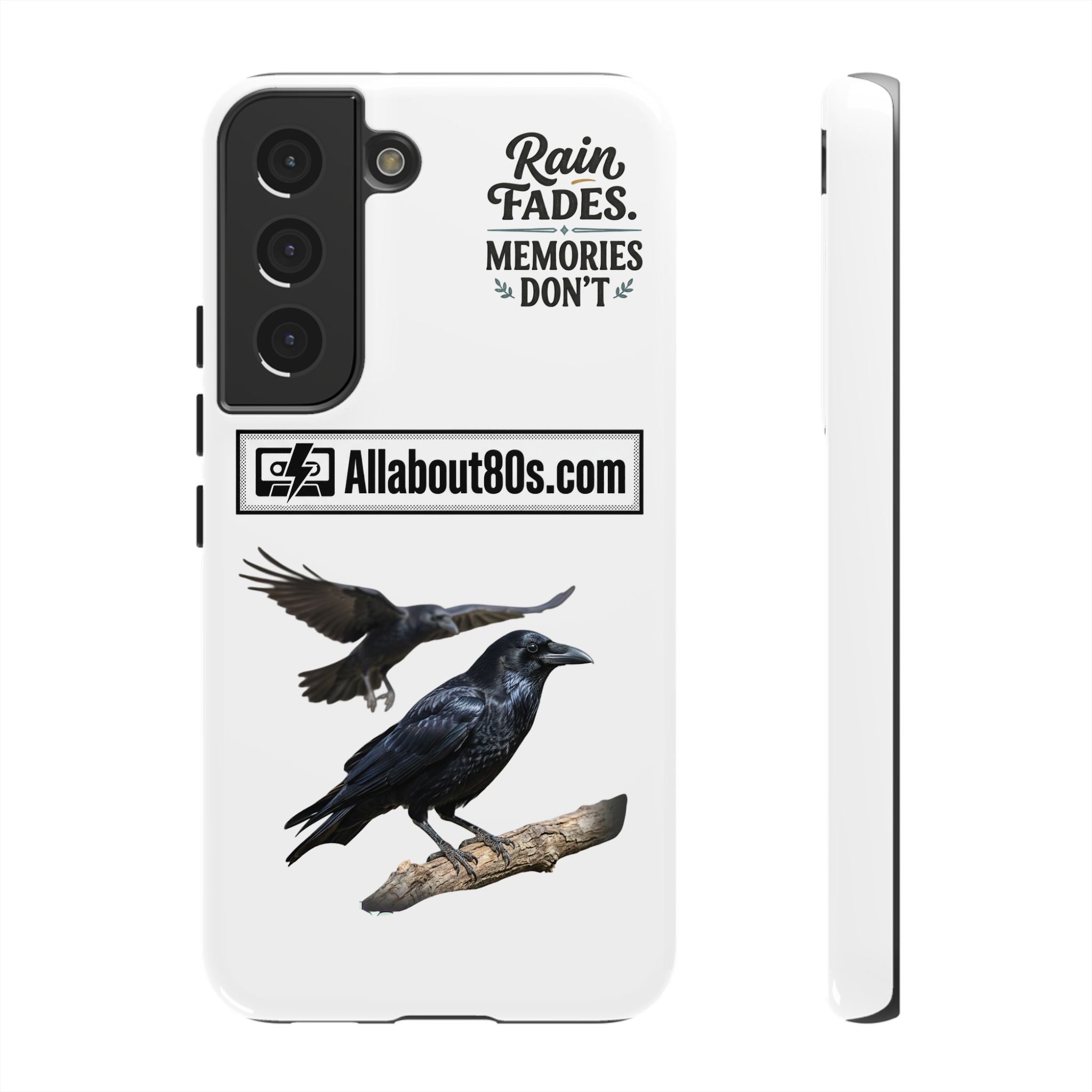 Raven Flight Phone Case — Protective iPhone Case with Black Crow Design