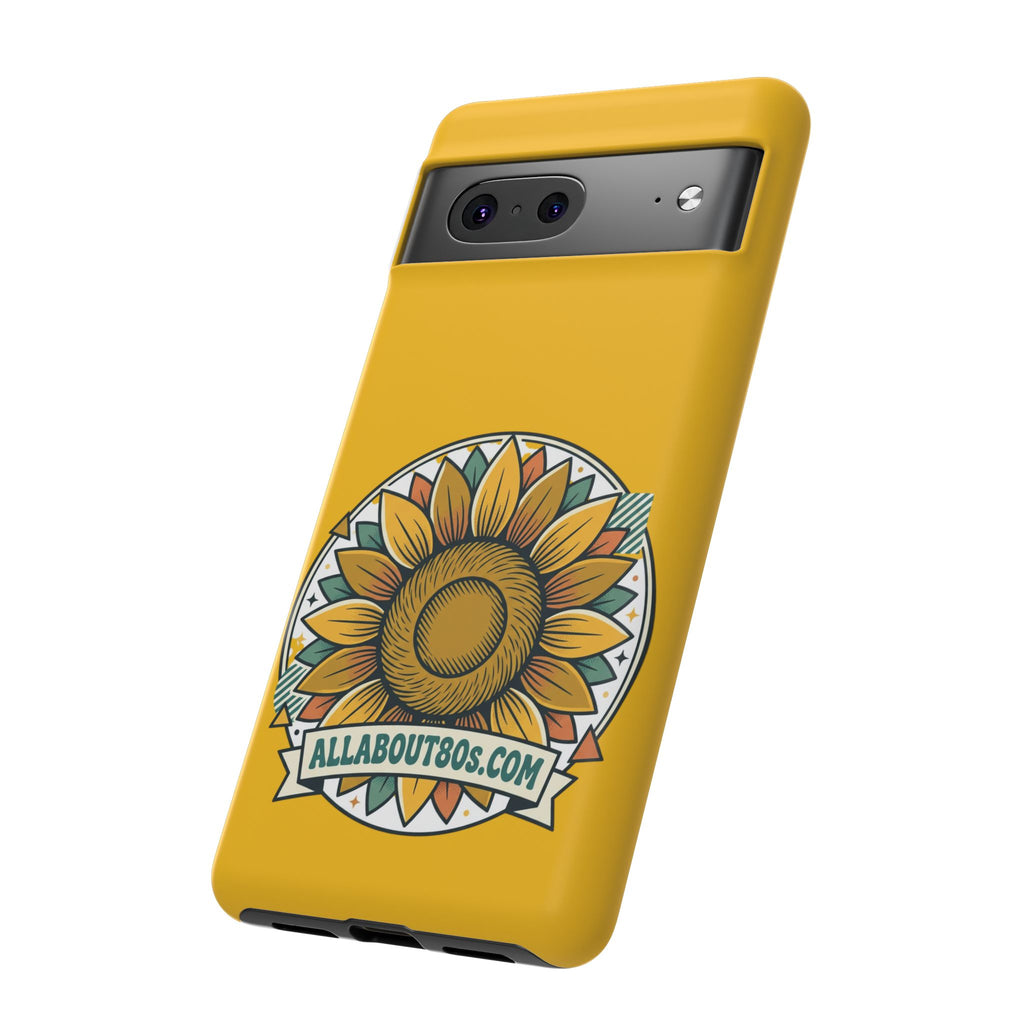 Sunflower Logo Phone Case — AllAbout80s.com Yellow Protective Cover