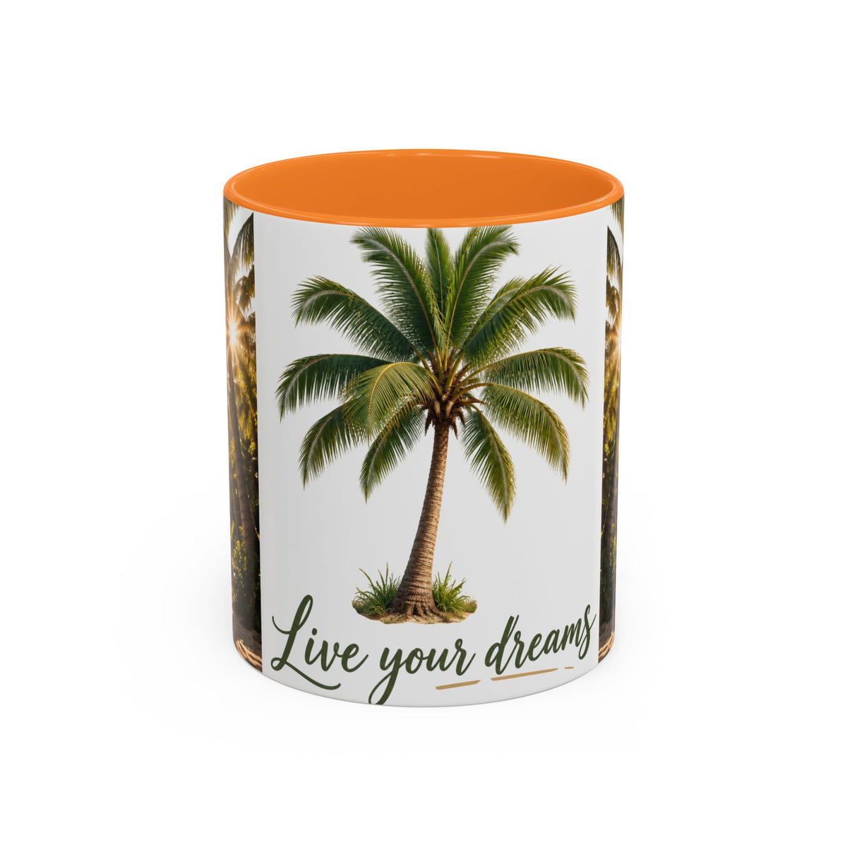 Live Your Dreams Palm Tree Mug