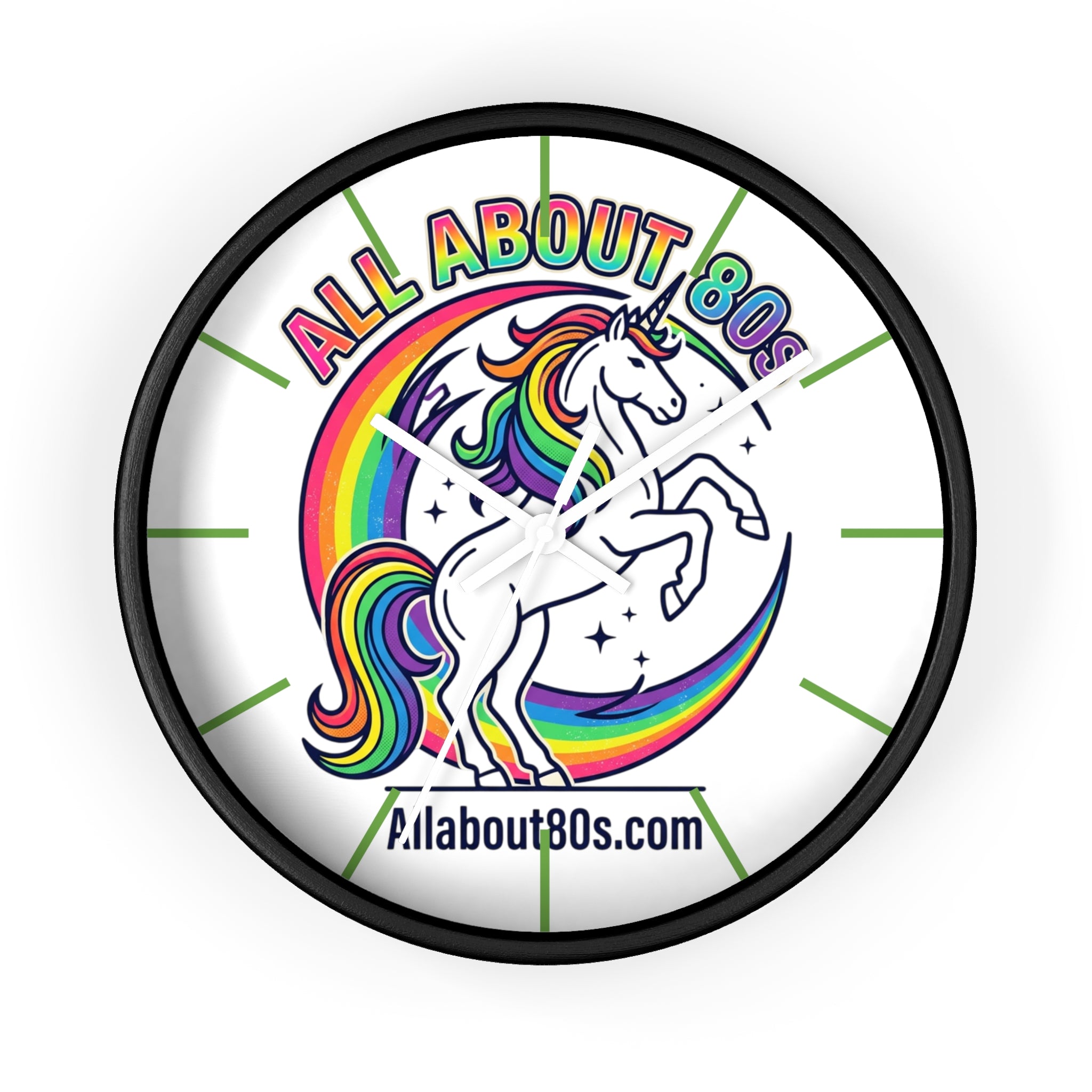 All About 80s Rainbow Unicorn Wall Clock — Retro 80s Decor
