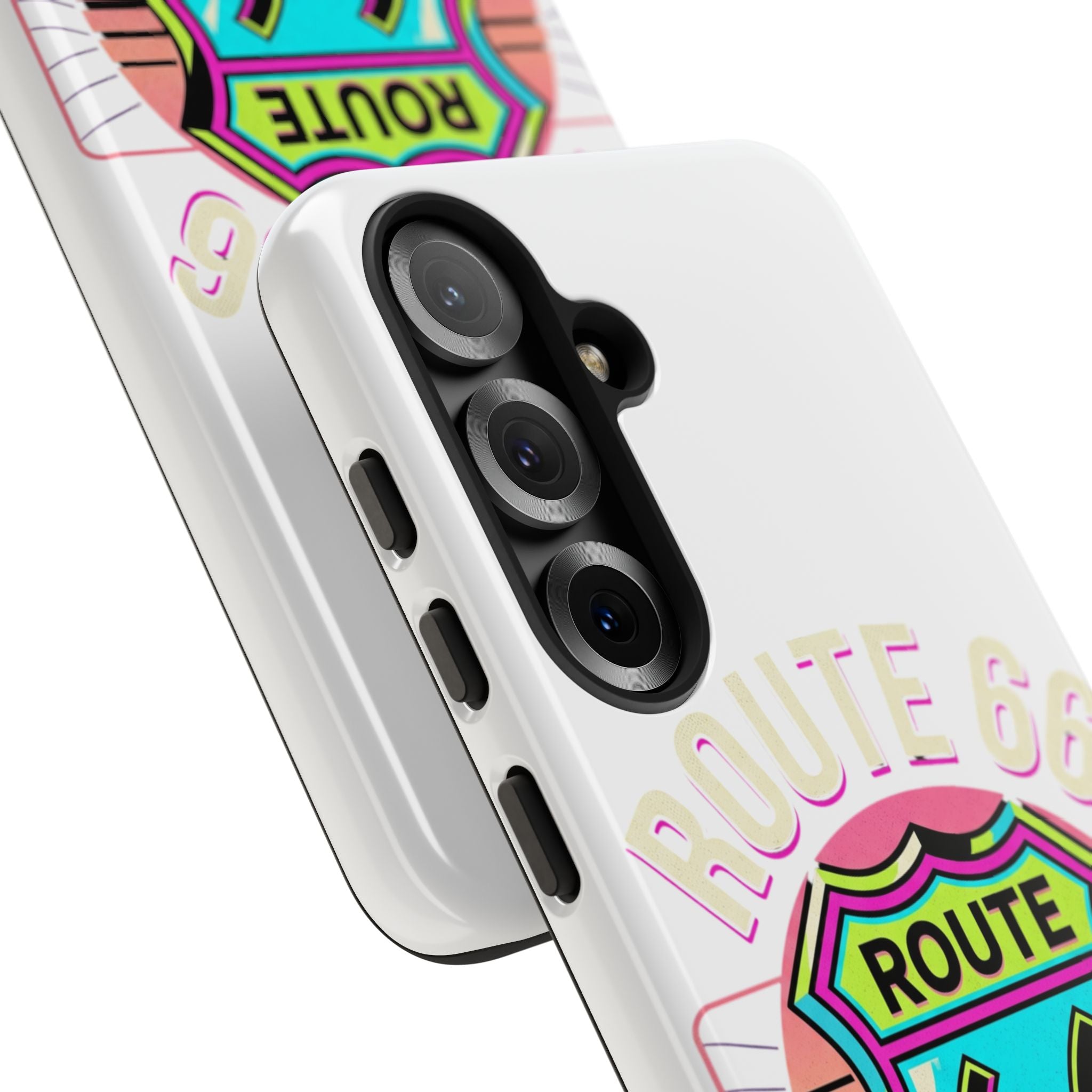 Route 66 Neon Phone Case — Retro Road Trip iPhone Cover