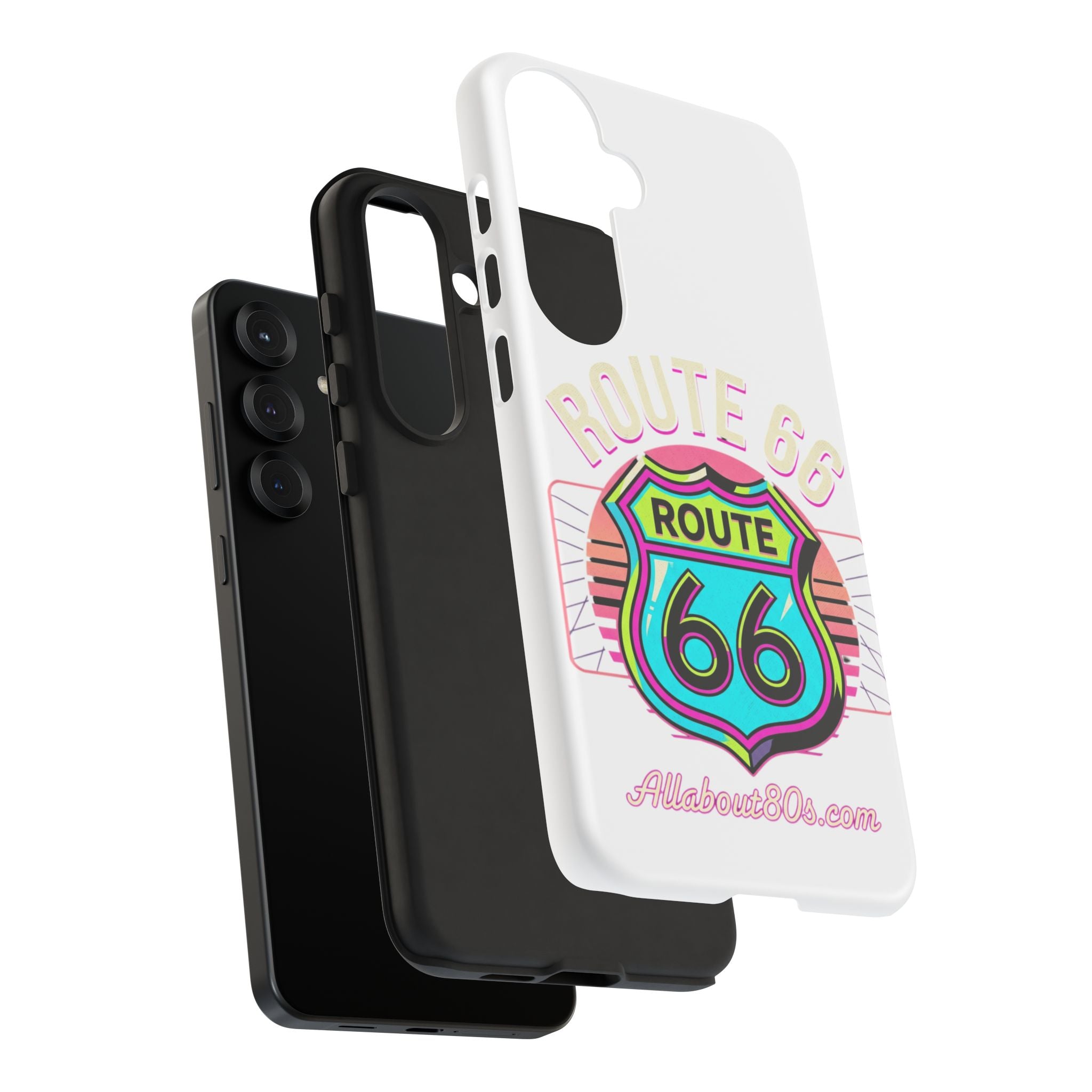 Route 66 Neon Phone Case — Retro Road Trip iPhone Cover