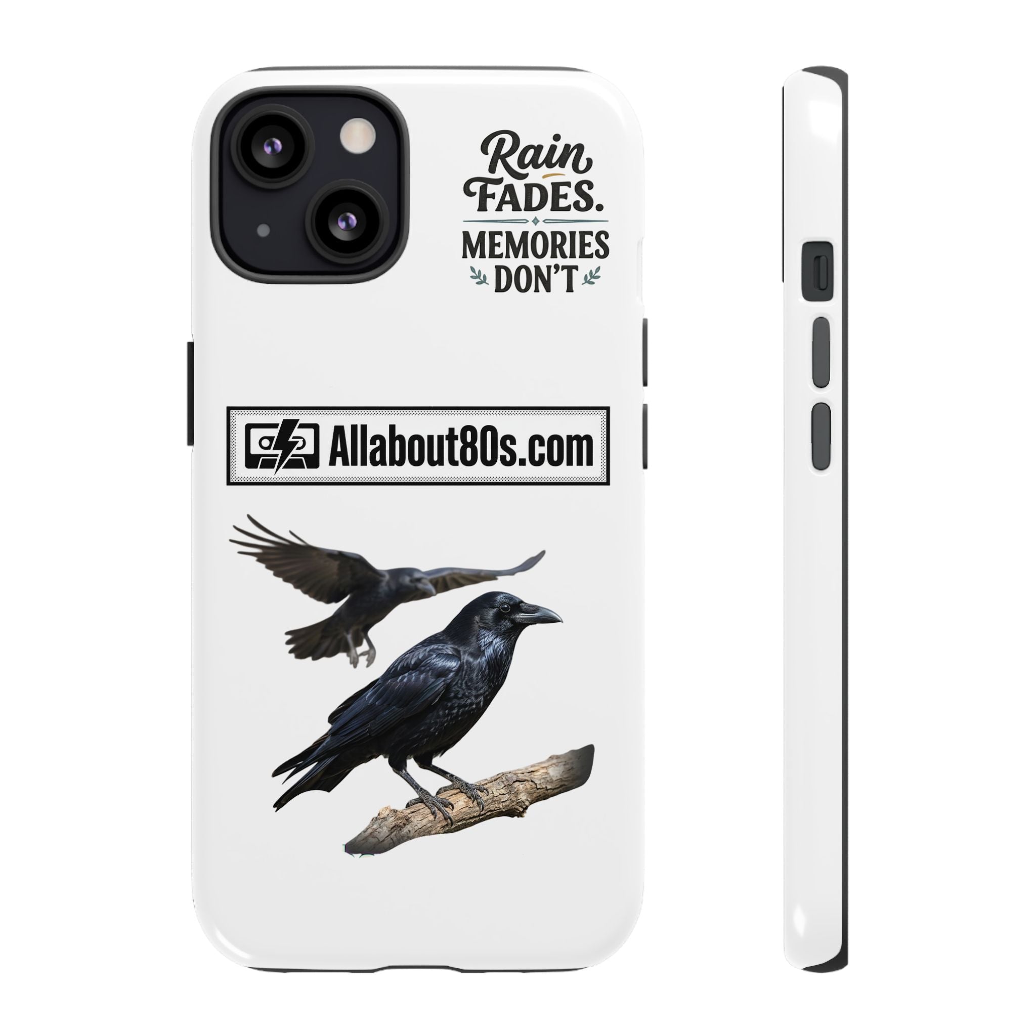 Raven Flight Phone Case — Protective iPhone Case with Black Crow Design