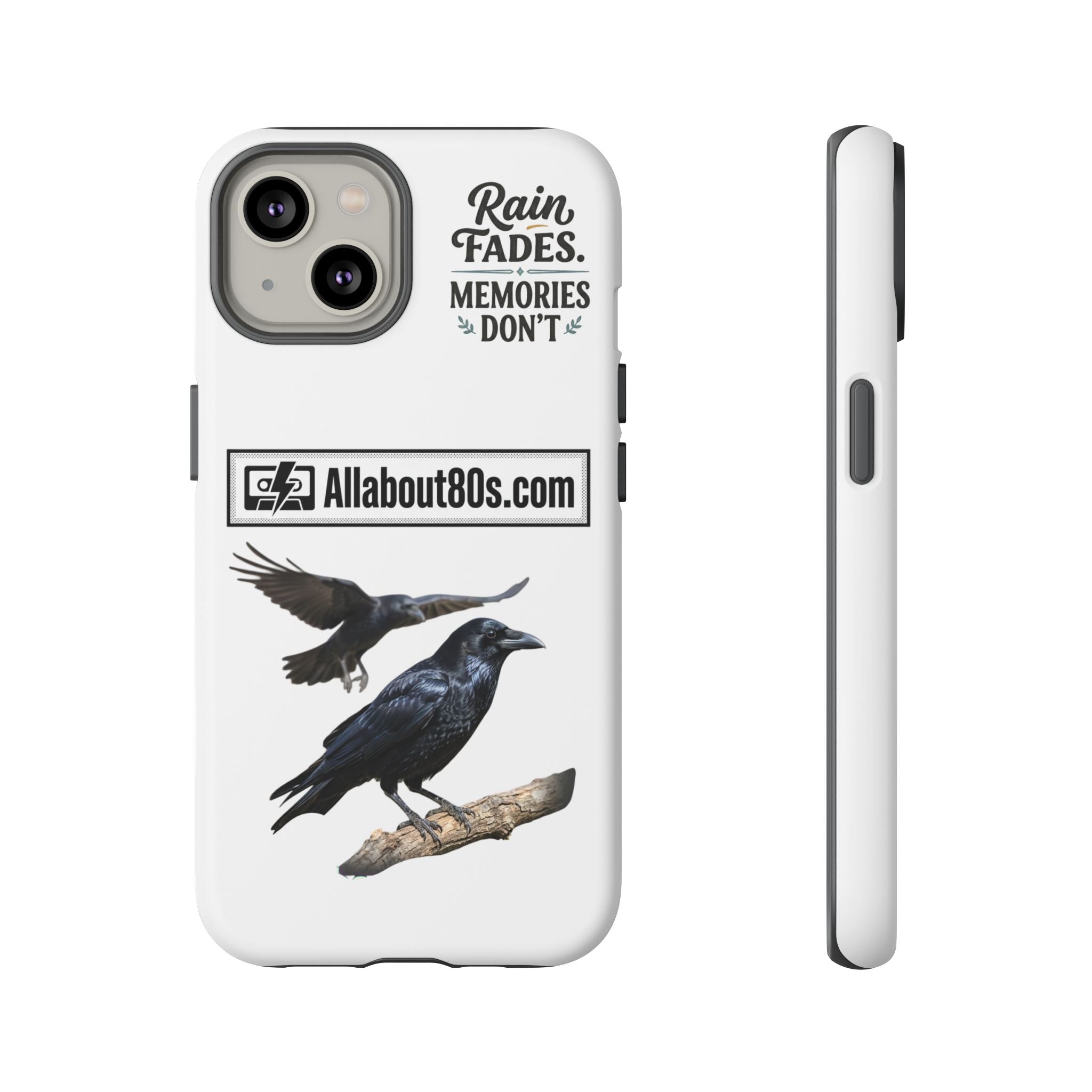 Raven Flight Phone Case — Protective iPhone Case with Black Crow Design