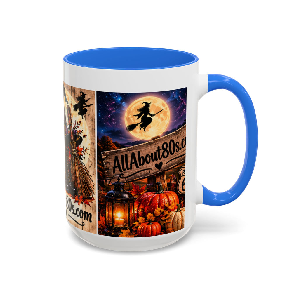 Halloween Witch Scene Coffee Mug — AllAbout80s.com Pumpkin & Moon 11oz/15oz