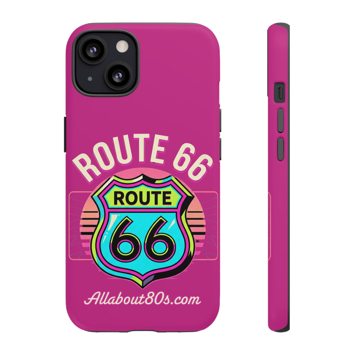 Route 66 Phone Case — Retro Neon Road Trip iPhone Cover