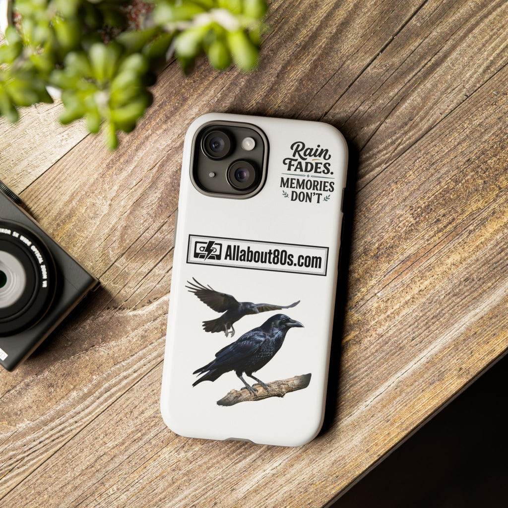 Raven Flight Phone Case — Protective iPhone Case with Black Crow Design