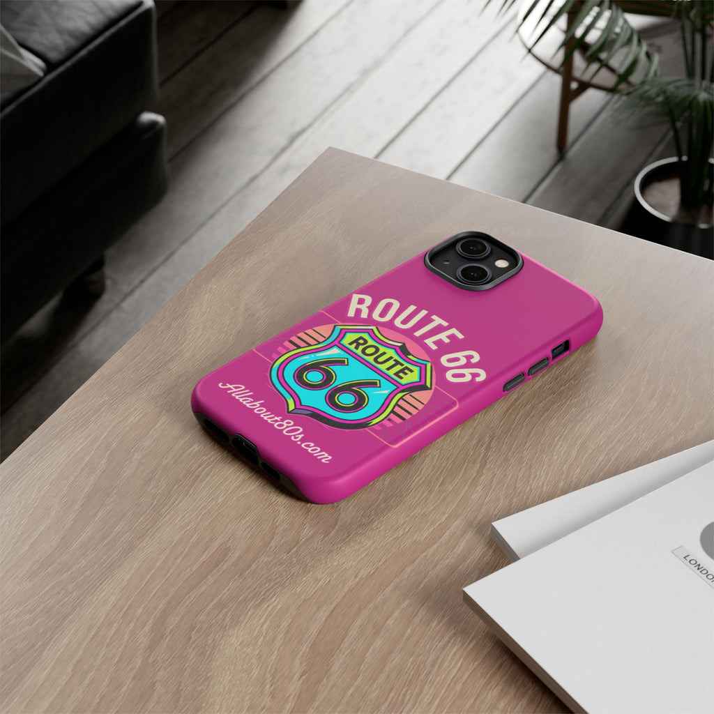 Route 66 Phone Case — Retro Neon Road Trip iPhone Cover