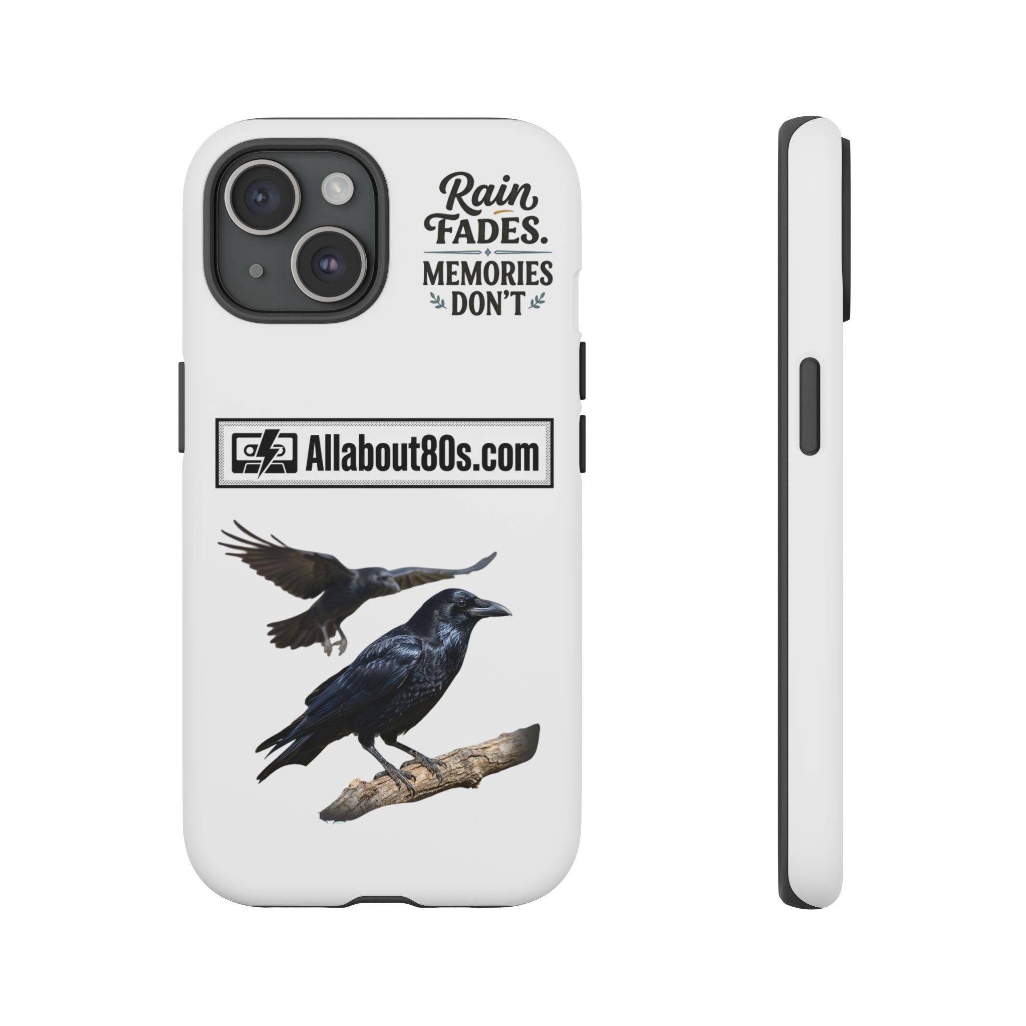 Raven Flight Phone Case — Protective iPhone Case with Black Crow Design