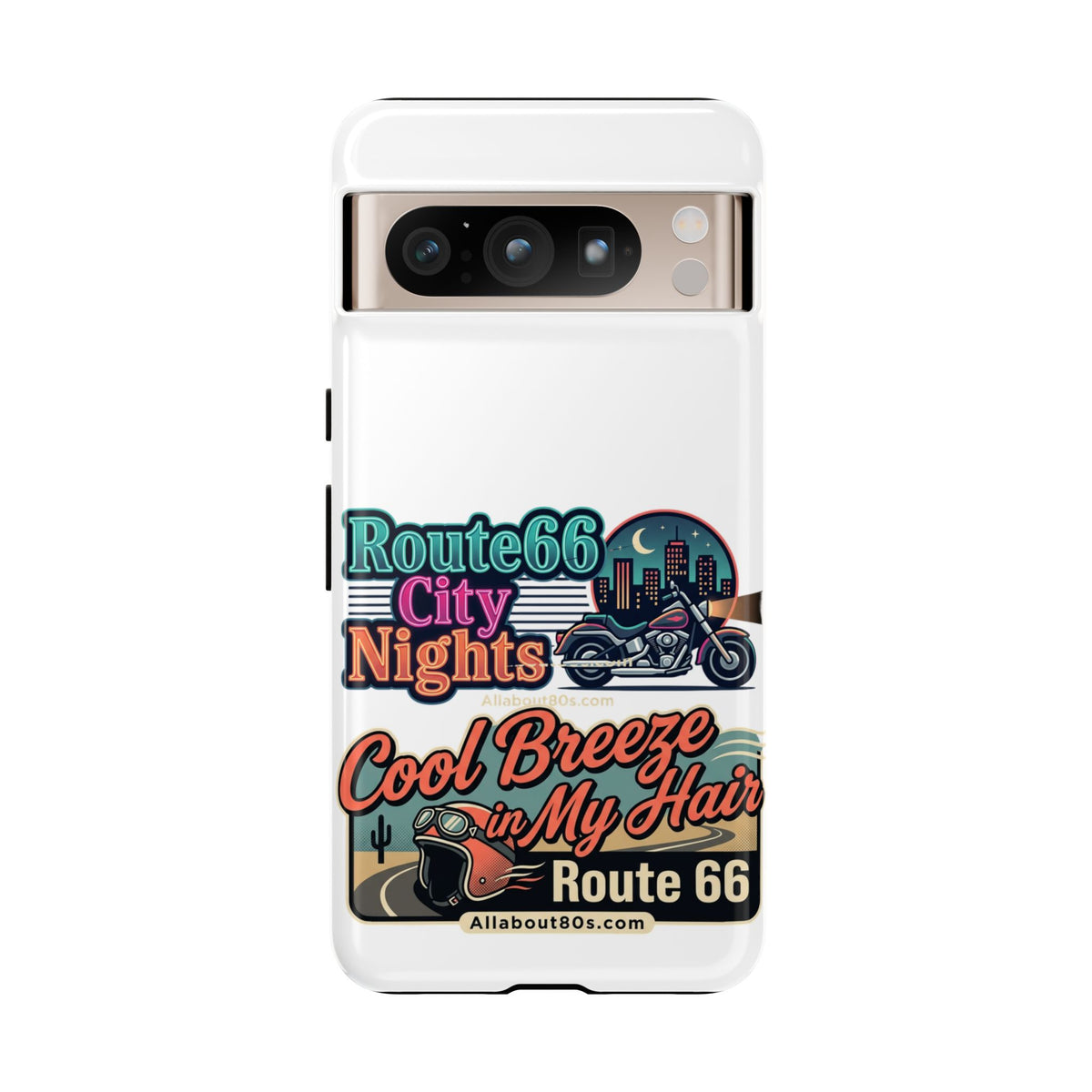 Phone Case — Route 66 City Nights Motorcycle Design