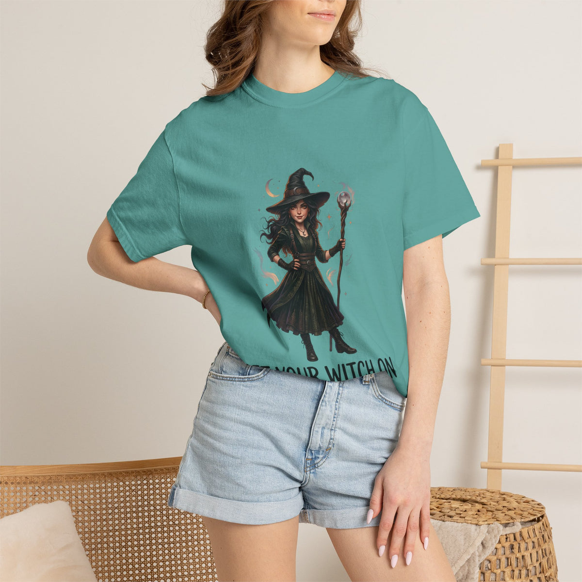 Witch Graphic T-Shirt — "Get Your Witch On" Halloween Tee