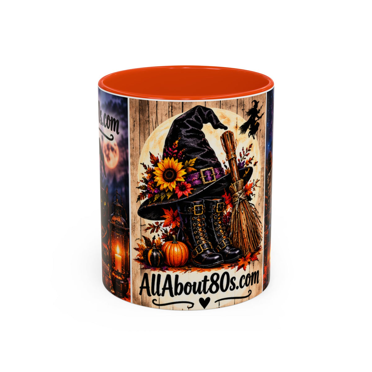 Halloween Witch Scene Coffee Mug — AllAbout80s.com Pumpkin & Moon 11oz/15oz