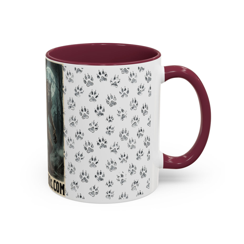 Werewolf Pawprint Mug — Gothic Moonlit Monster Coffee Cup (11oz & 15oz)