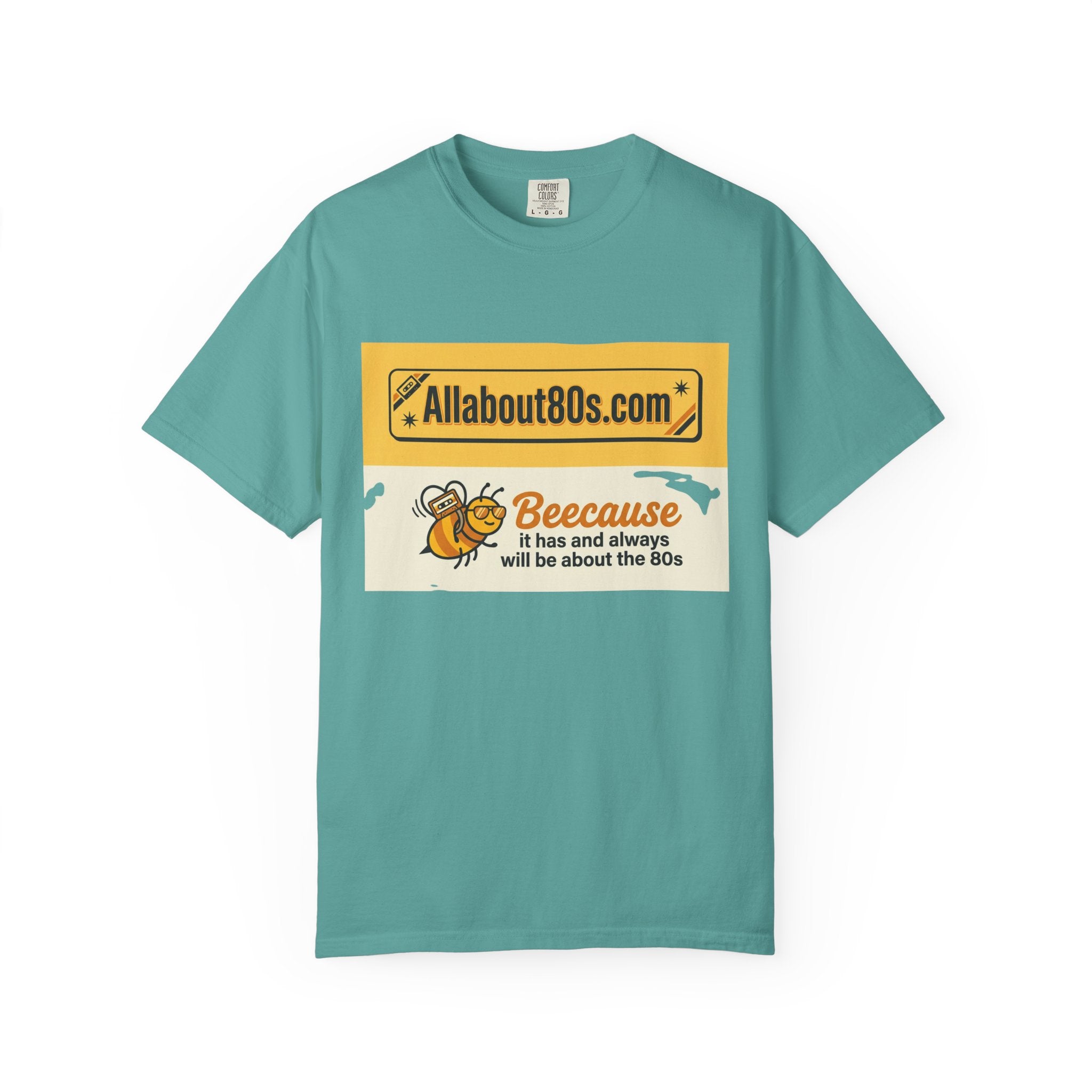 Allabout80s "Beeecause" Retro 80s Graphic T-Shirt