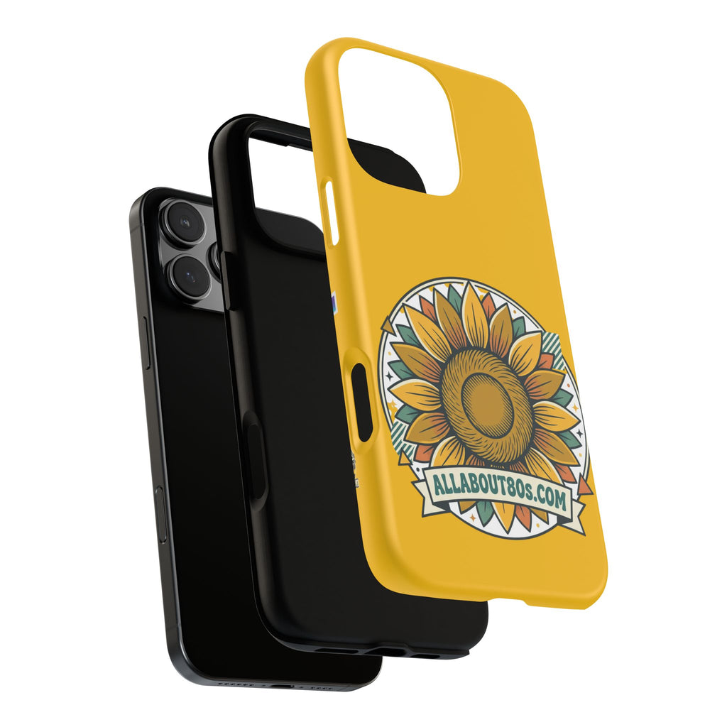 Sunflower Logo Phone Case — AllAbout80s.com Yellow Protective Cover