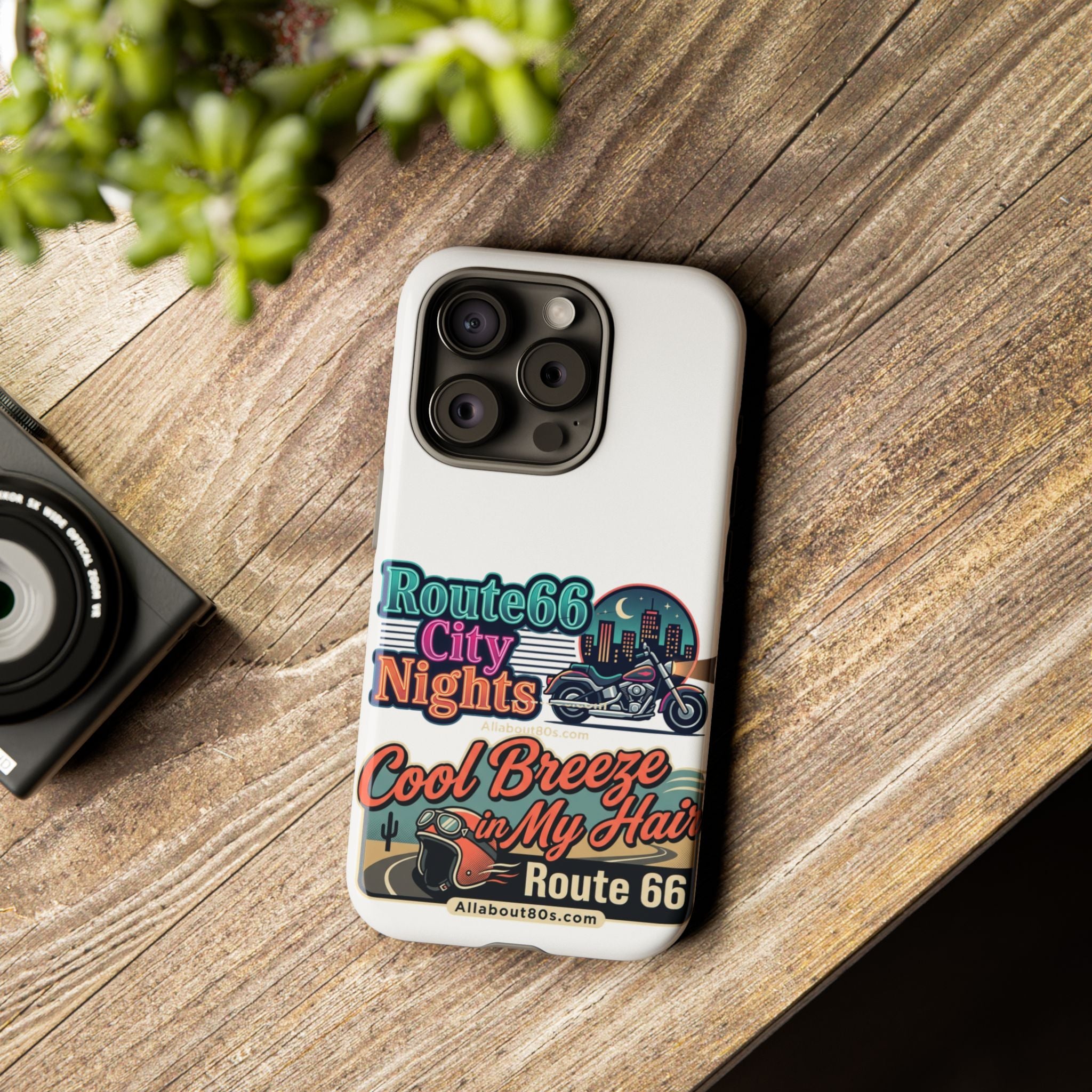 Phone Case — Route 66 City Nights Motorcycle Design