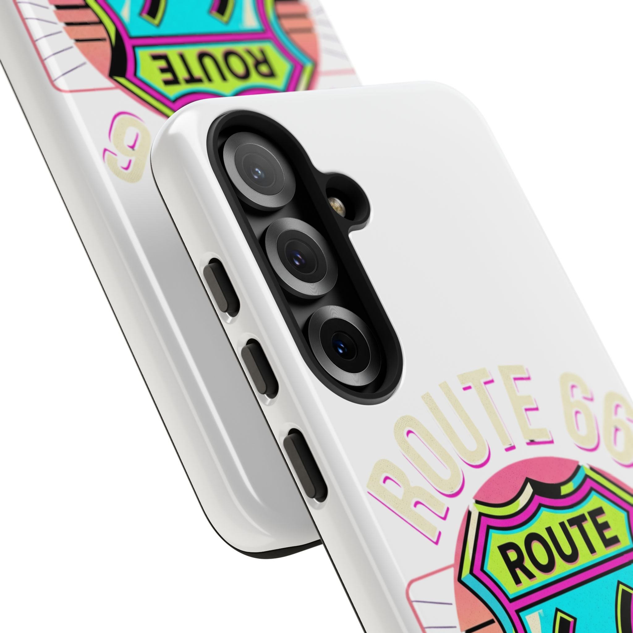 Route 66 Neon Phone Case — Retro Road Trip iPhone Cover