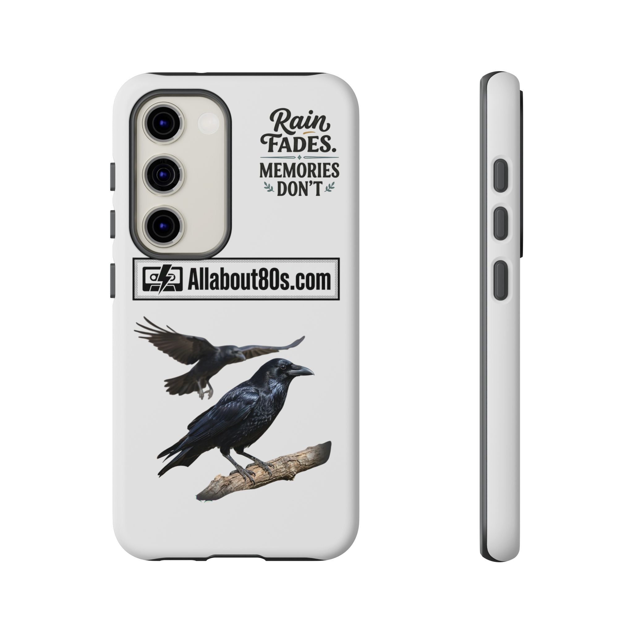 Raven Flight Phone Case — Protective iPhone Case with Black Crow Design