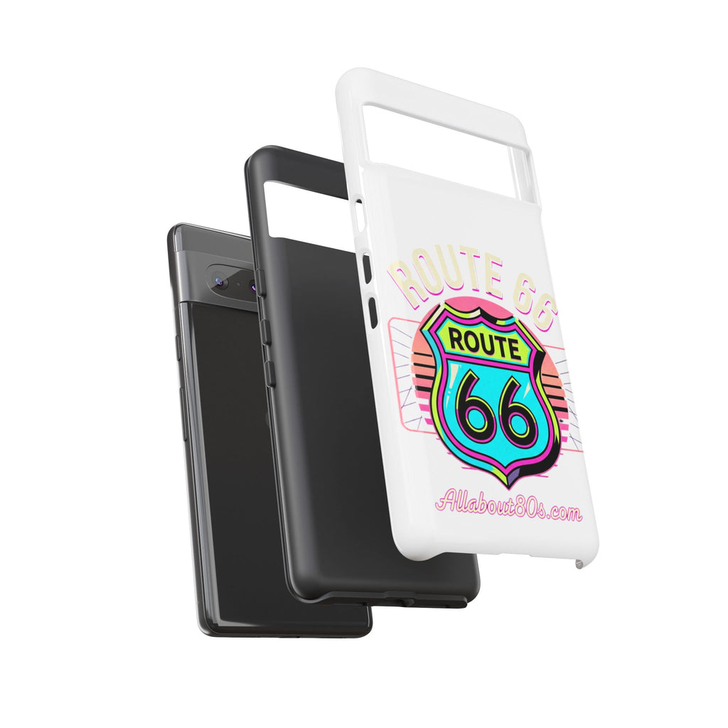 Route 66 Neon Phone Case — Retro Road Trip iPhone Cover