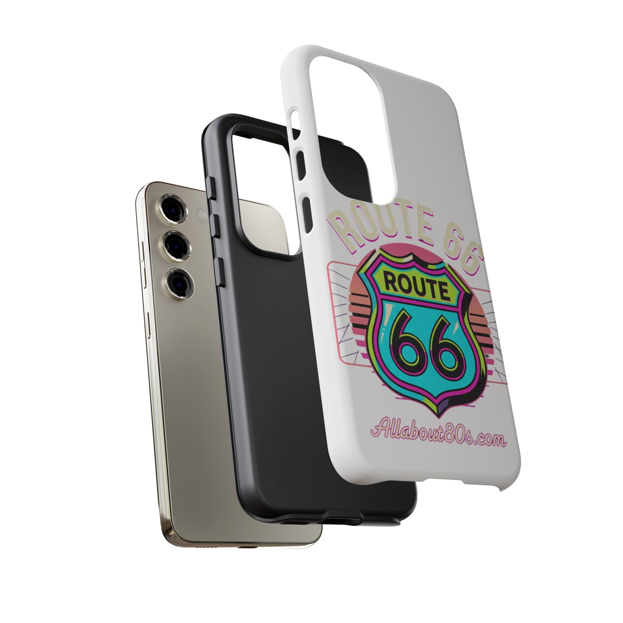 Route 66 Neon Phone Case — Retro Road Trip iPhone Cover