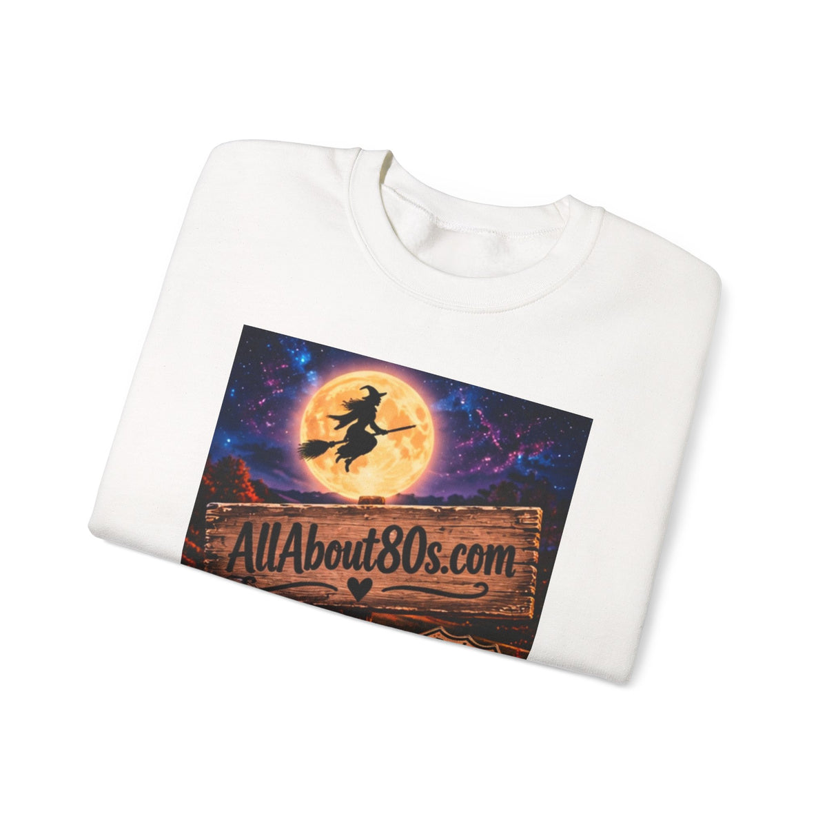Halloween Route 66 Sweatshirt — AllAbout80s.com Pumpkin Witch Crewneck