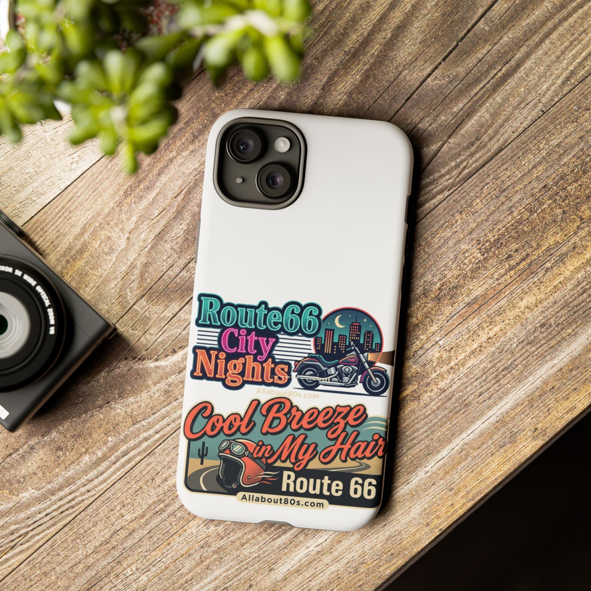 Phone Case — Route 66 City Nights Motorcycle Design