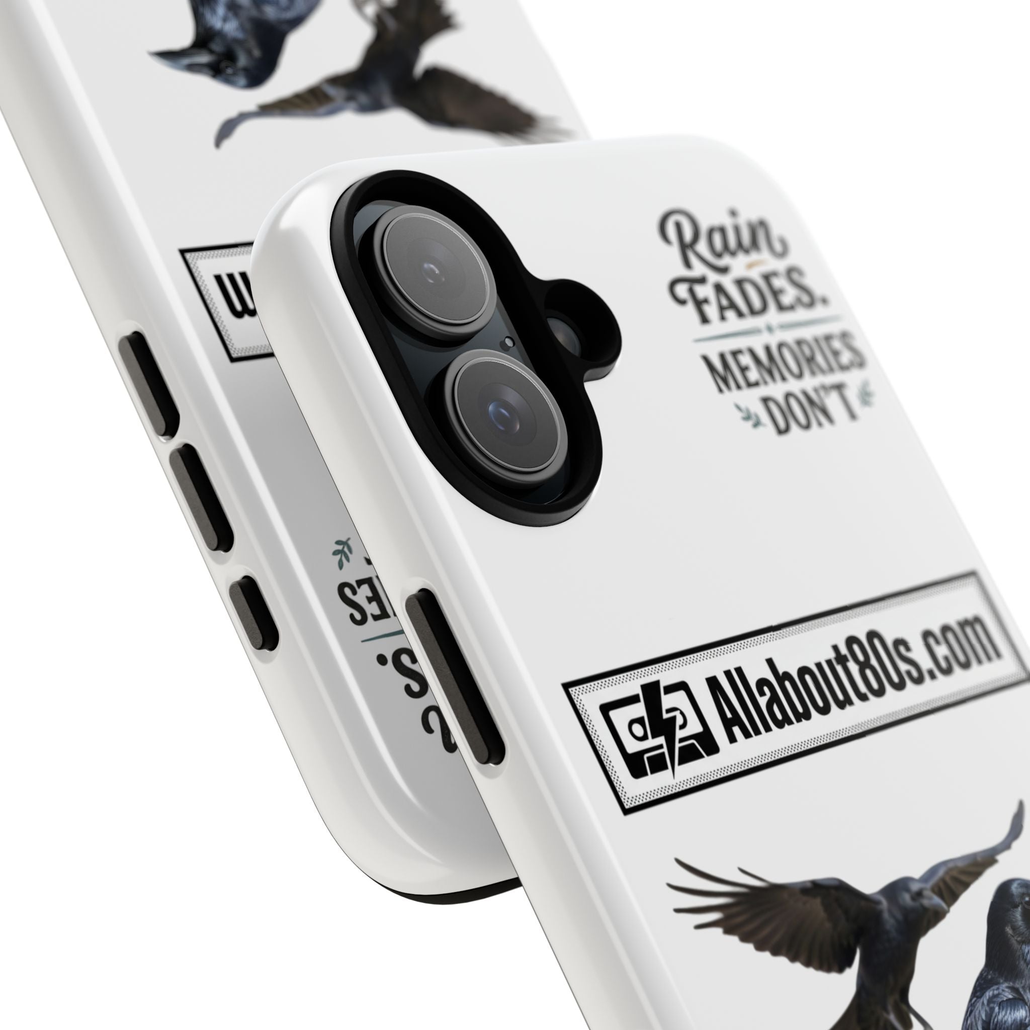 Raven Flight Phone Case — Protective iPhone Case with Black Crow Design