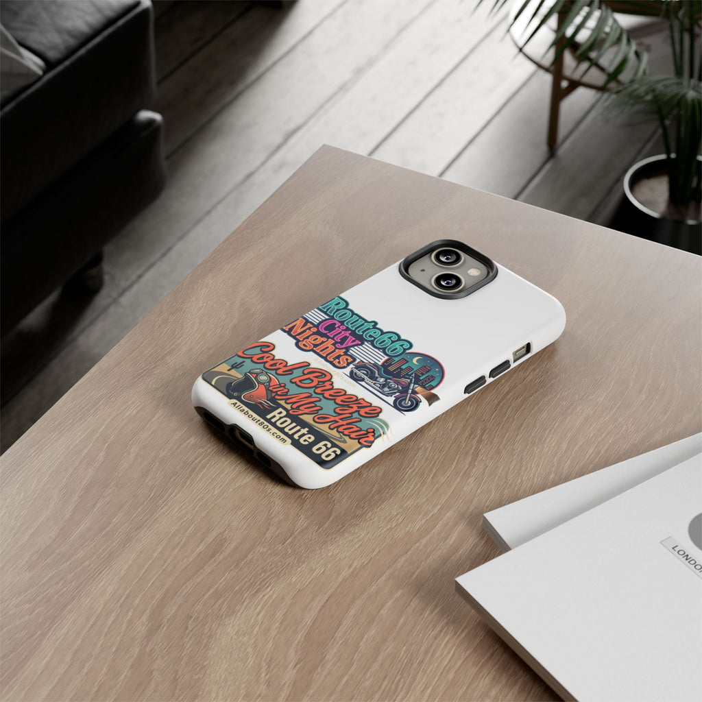 Phone Case — Route 66 City Nights Motorcycle Design
