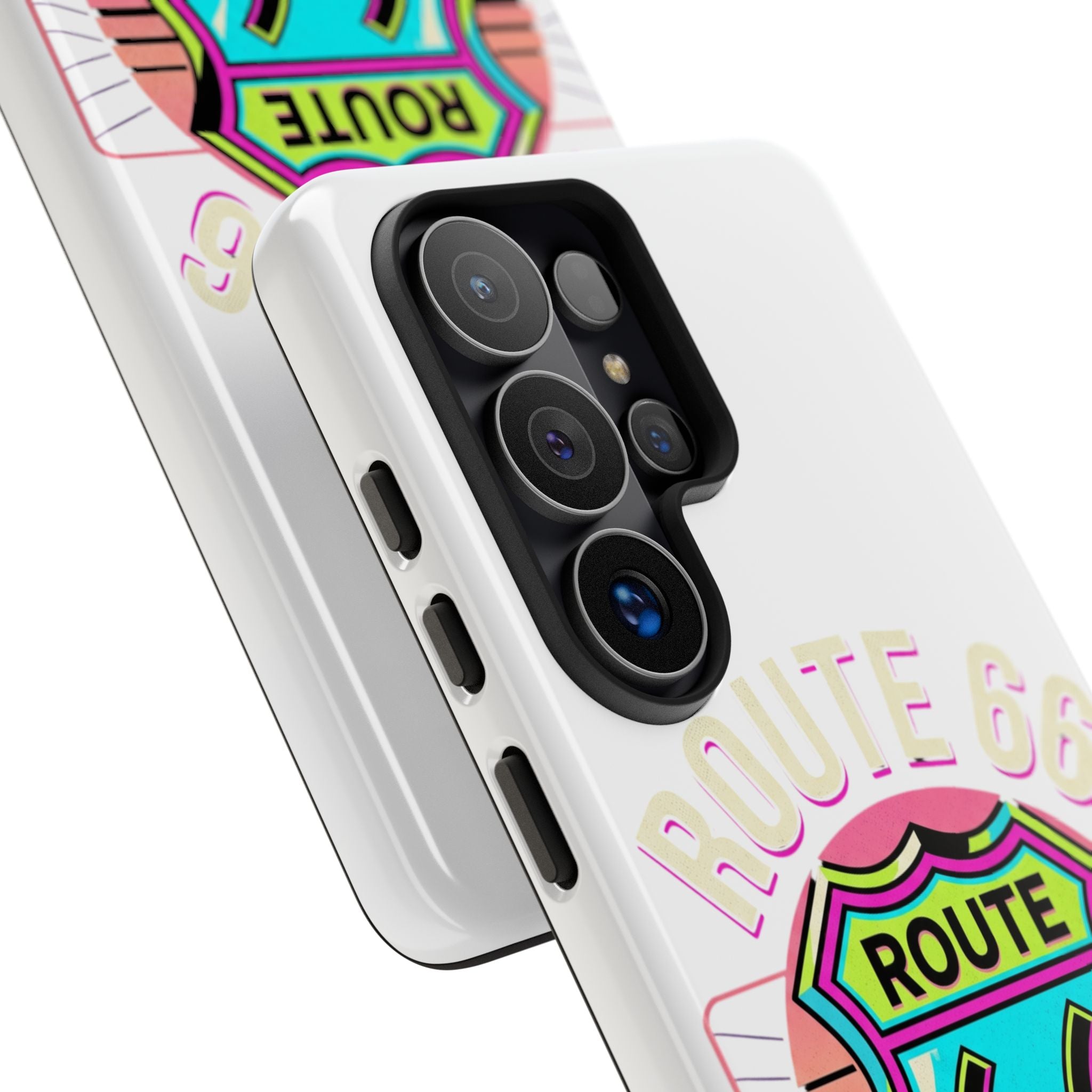 Route 66 Neon Phone Case — Retro Road Trip iPhone Cover