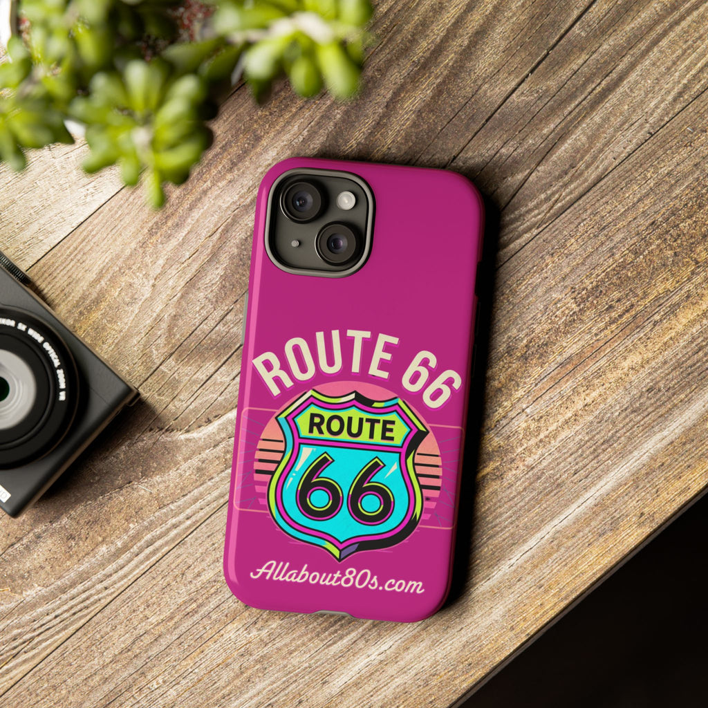 Route 66 Phone Case — Retro Neon Road Trip iPhone Cover