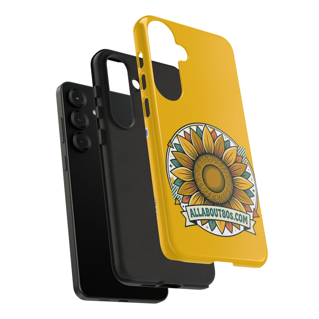Sunflower Logo Phone Case — AllAbout80s.com Yellow Protective Cover