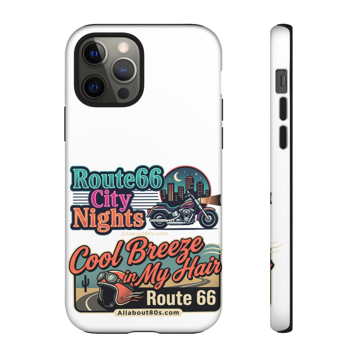 Phone Case — Route 66 City Nights Motorcycle Design