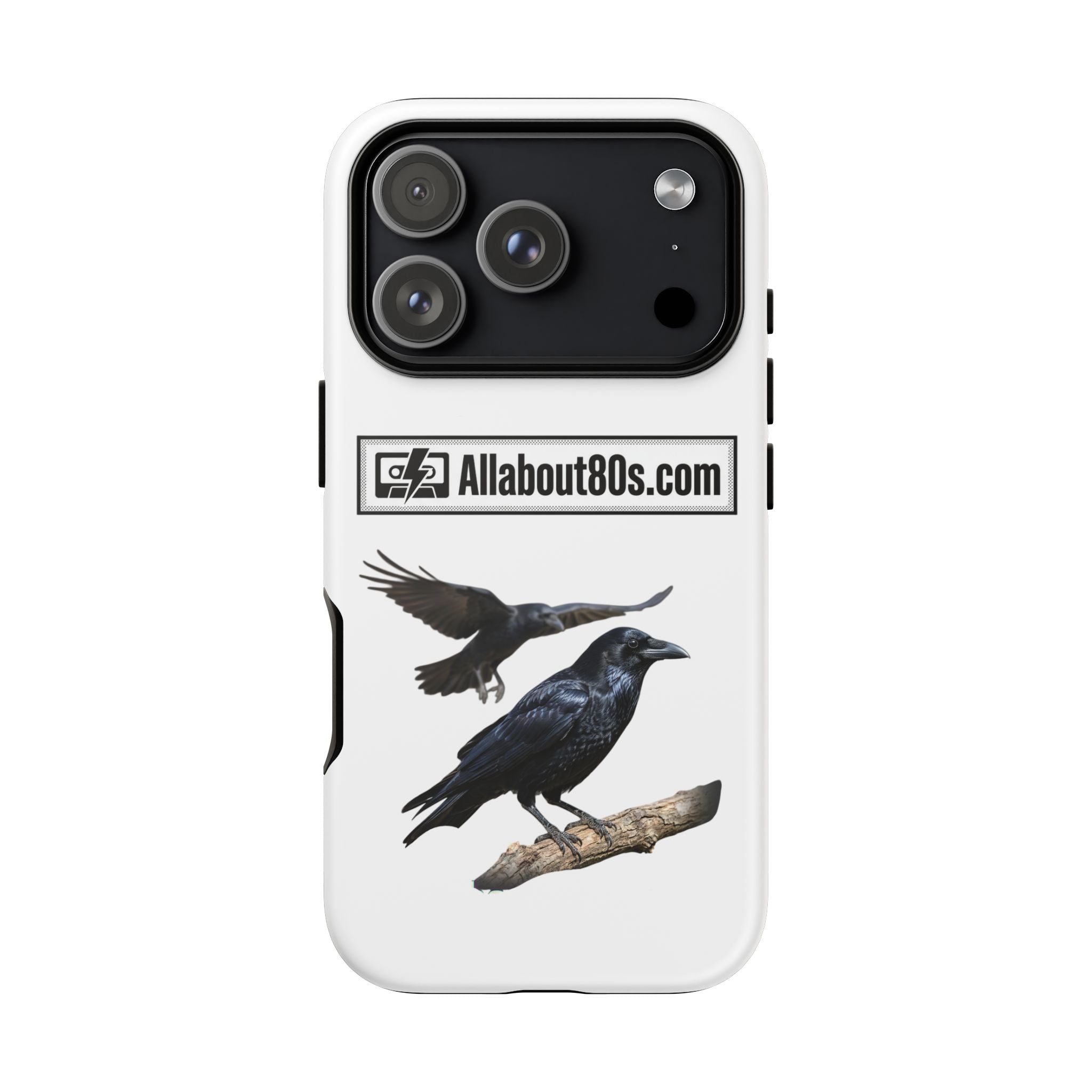 Raven Flight Phone Case — Protective iPhone Case with Black Crow Design