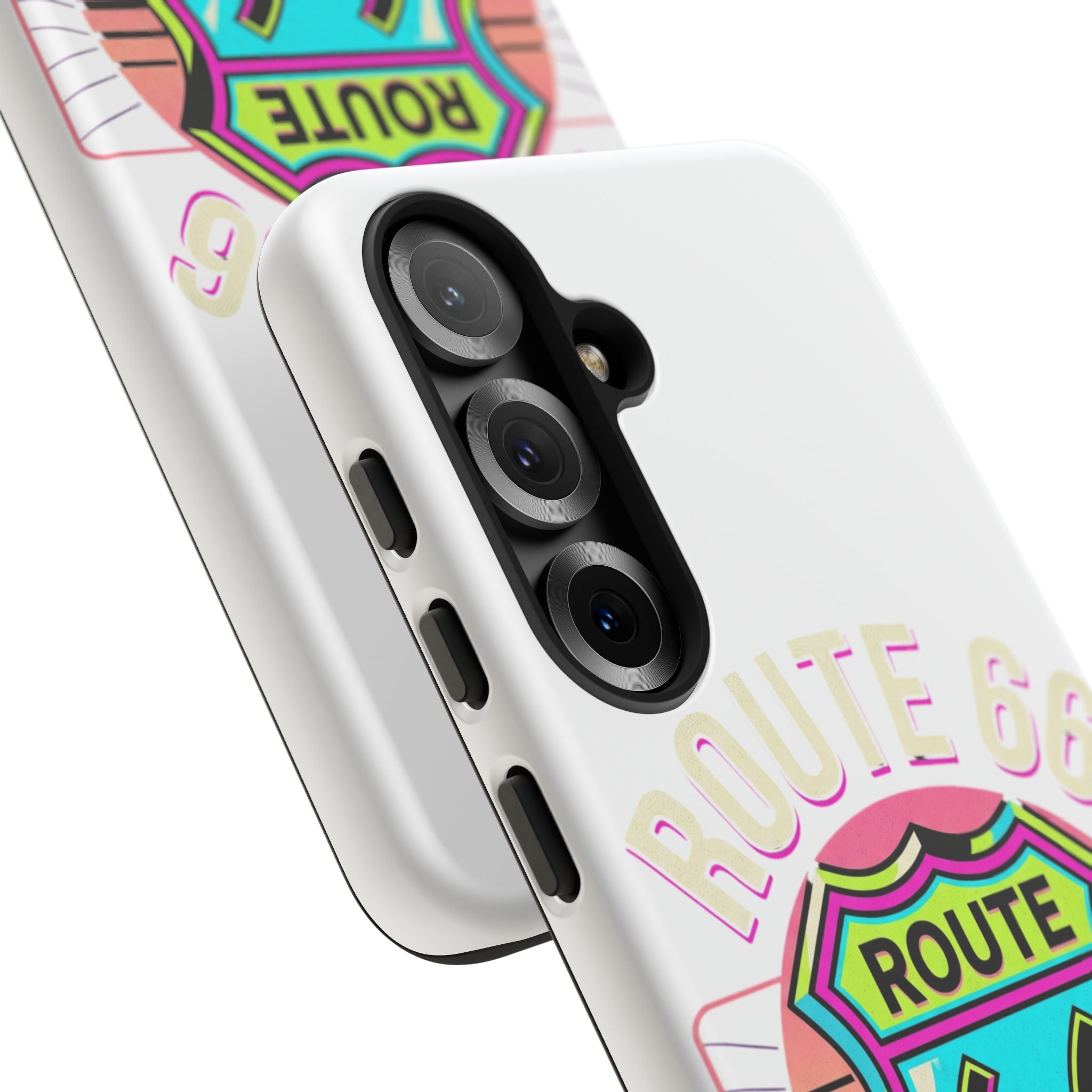 Route 66 Neon Phone Case — Retro Road Trip iPhone Cover