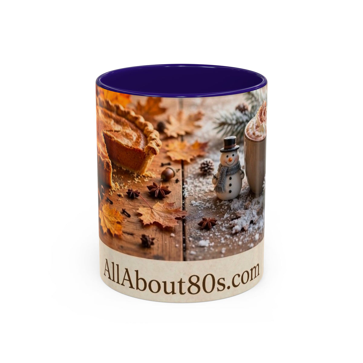 AllAbout80s Seasonal Coffee Mug (11oz/15oz) — Autumn & Winter Cozy Hot Cocoa Design