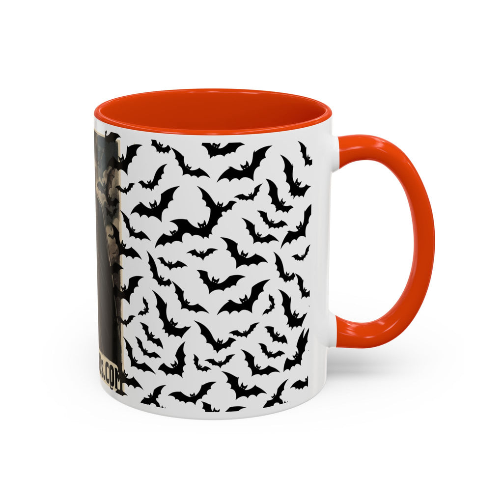 Vampire Dracula Bat Pattern Coffee Mug – Gothic Halloween 11oz/15oz