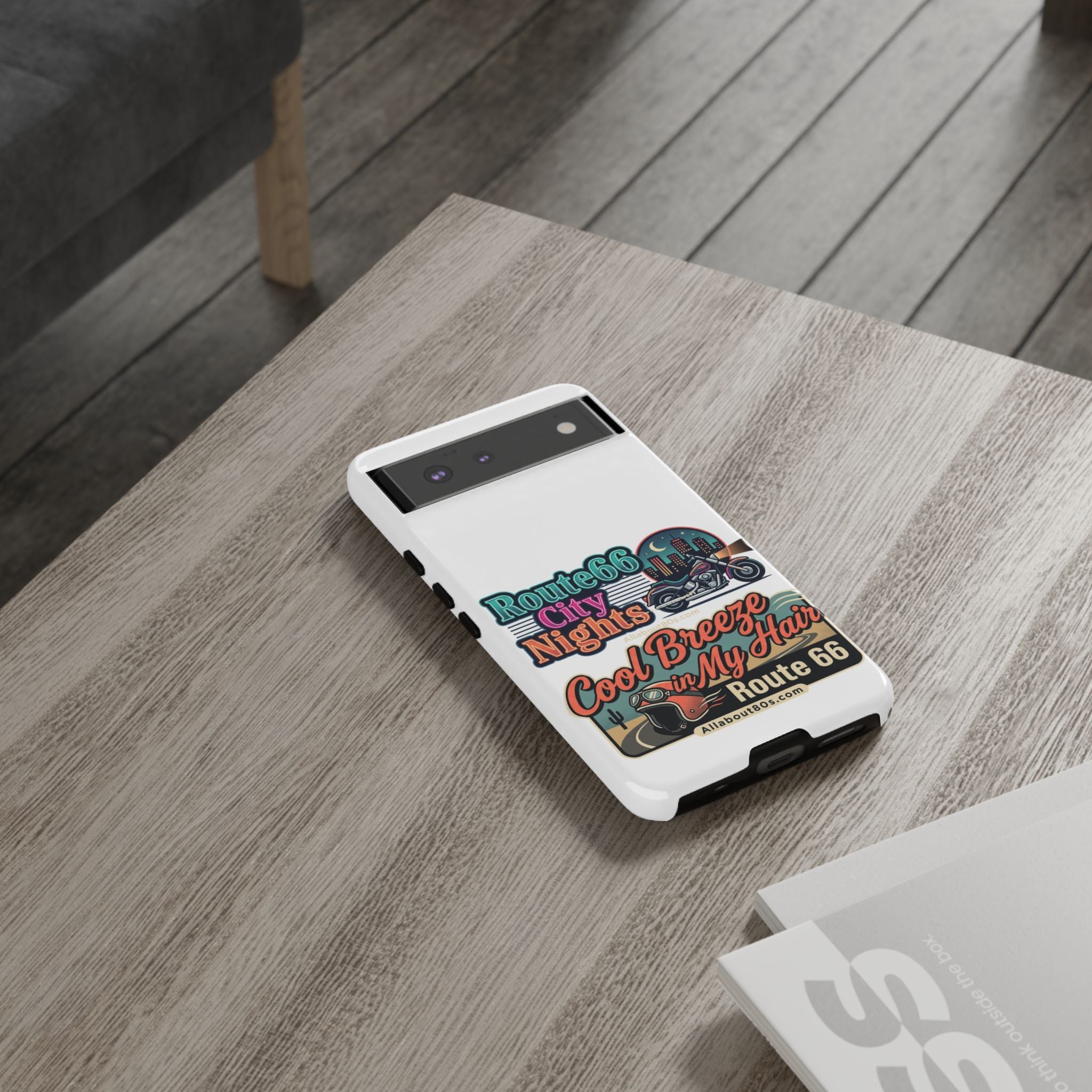 Phone Case — Route 66 City Nights Motorcycle Design
