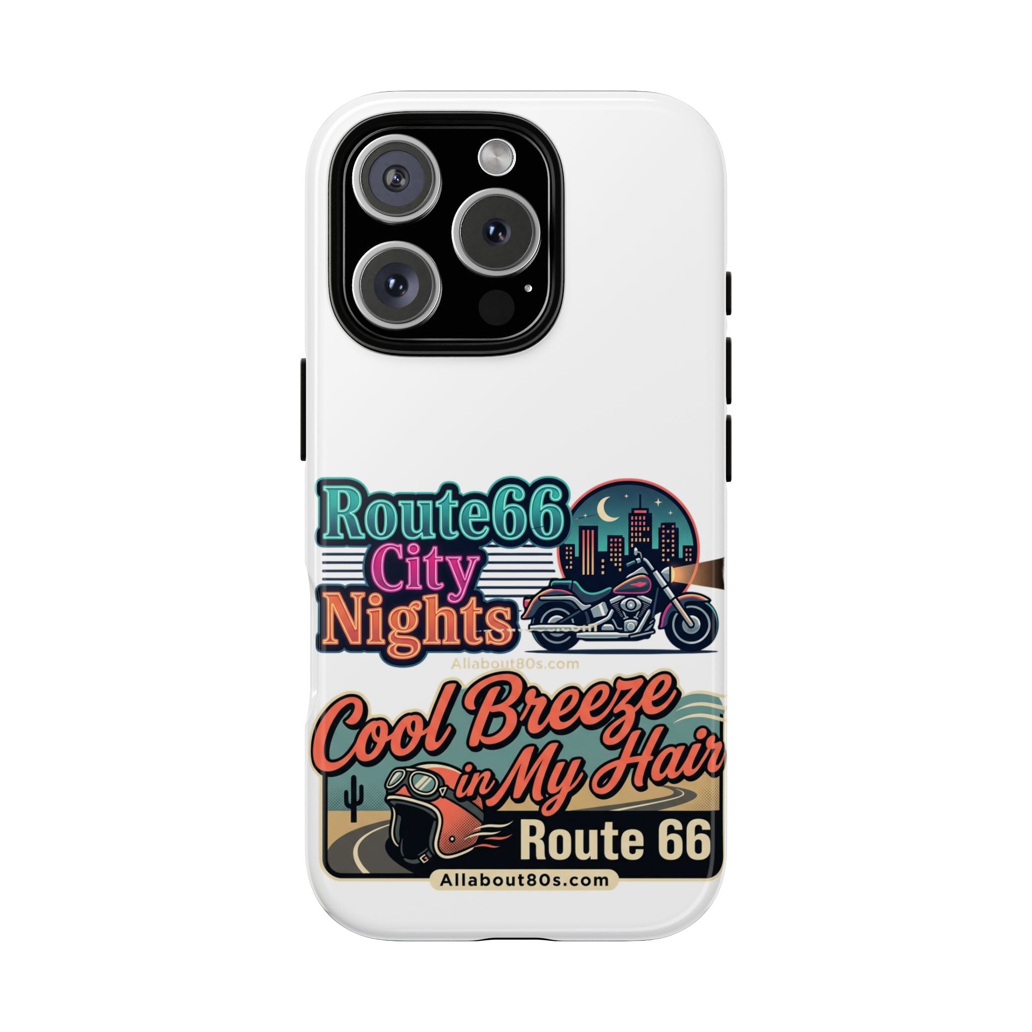 Phone Case — Route 66 City Nights Motorcycle Design