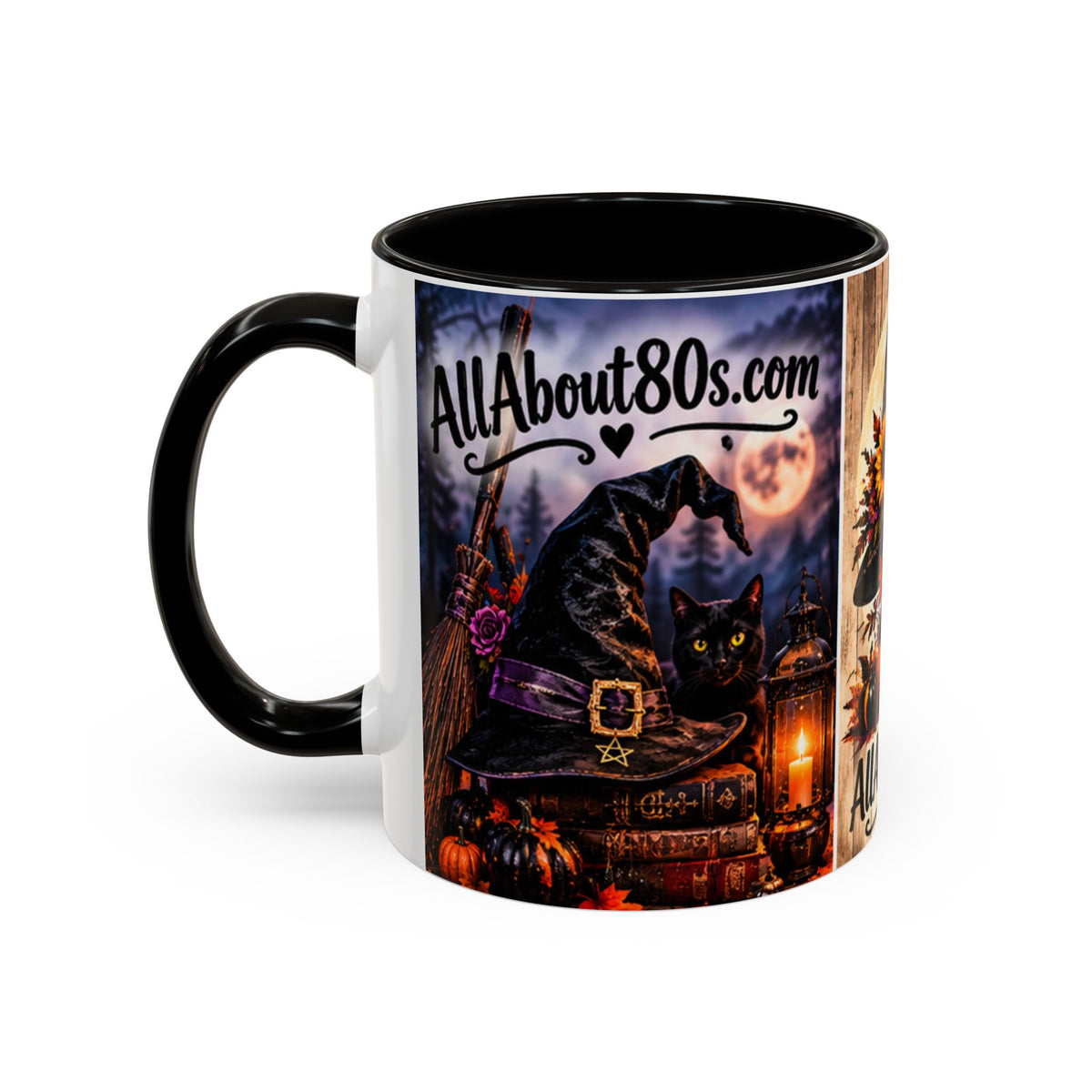 Halloween Witch Scene Coffee Mug — AllAbout80s.com Pumpkin & Moon 11oz/15oz