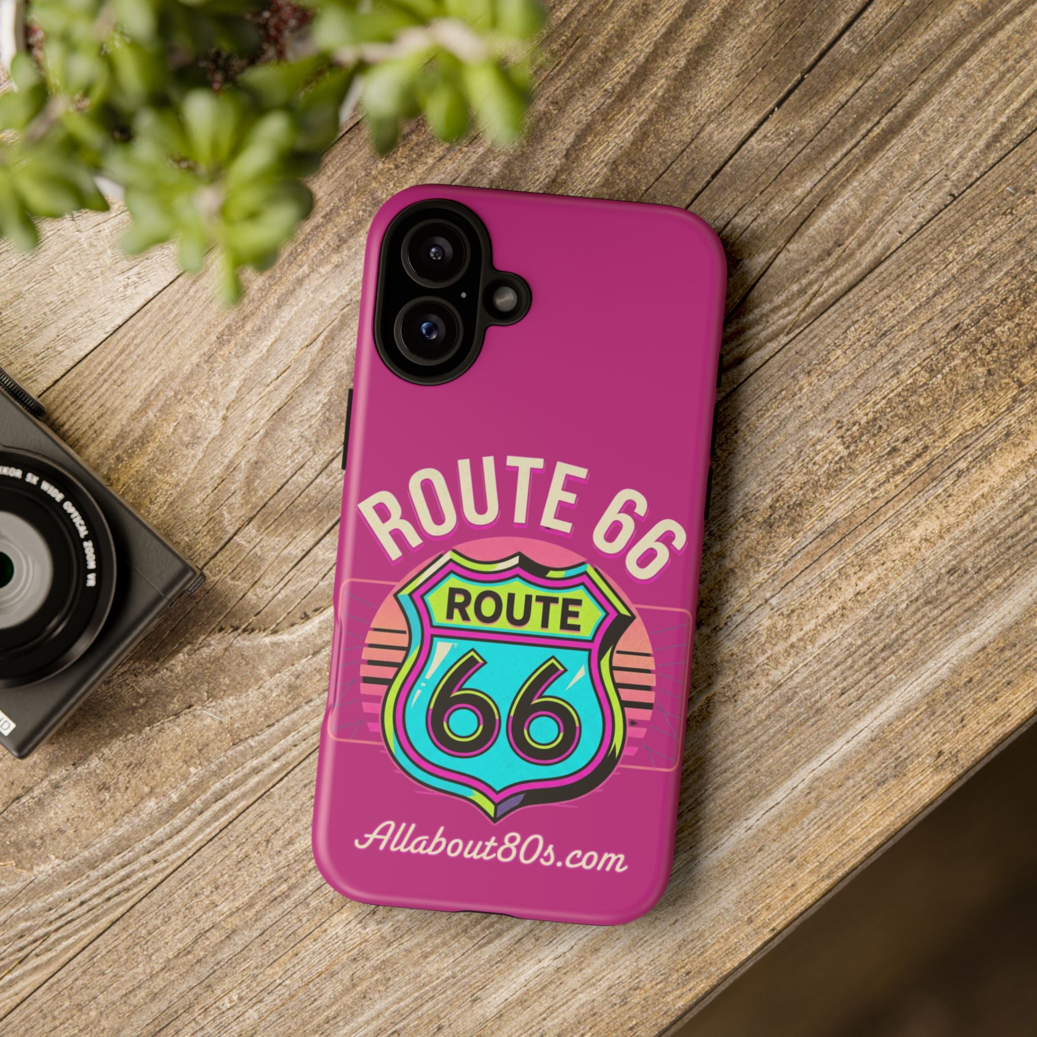 Route 66 Phone Case — Retro Neon Road Trip iPhone Cover