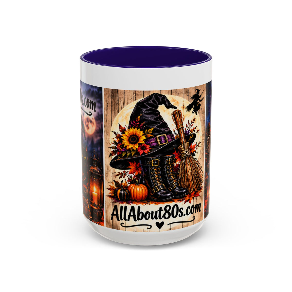 Halloween Witch Scene Coffee Mug — AllAbout80s.com Pumpkin & Moon 11oz/15oz