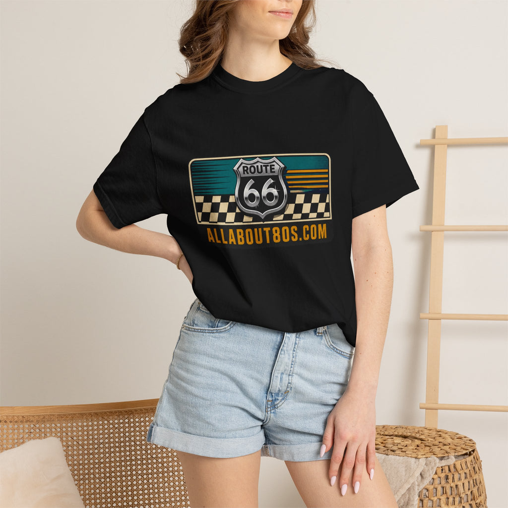 Route 66 Vintage Logo T-Shirt — AllAbout80s.com Graphic Tee
