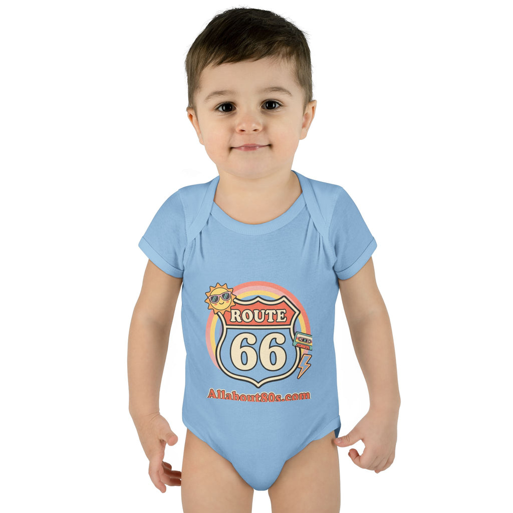 Route 66 Baby Bodysuit – Retro Travel Infant Onesie