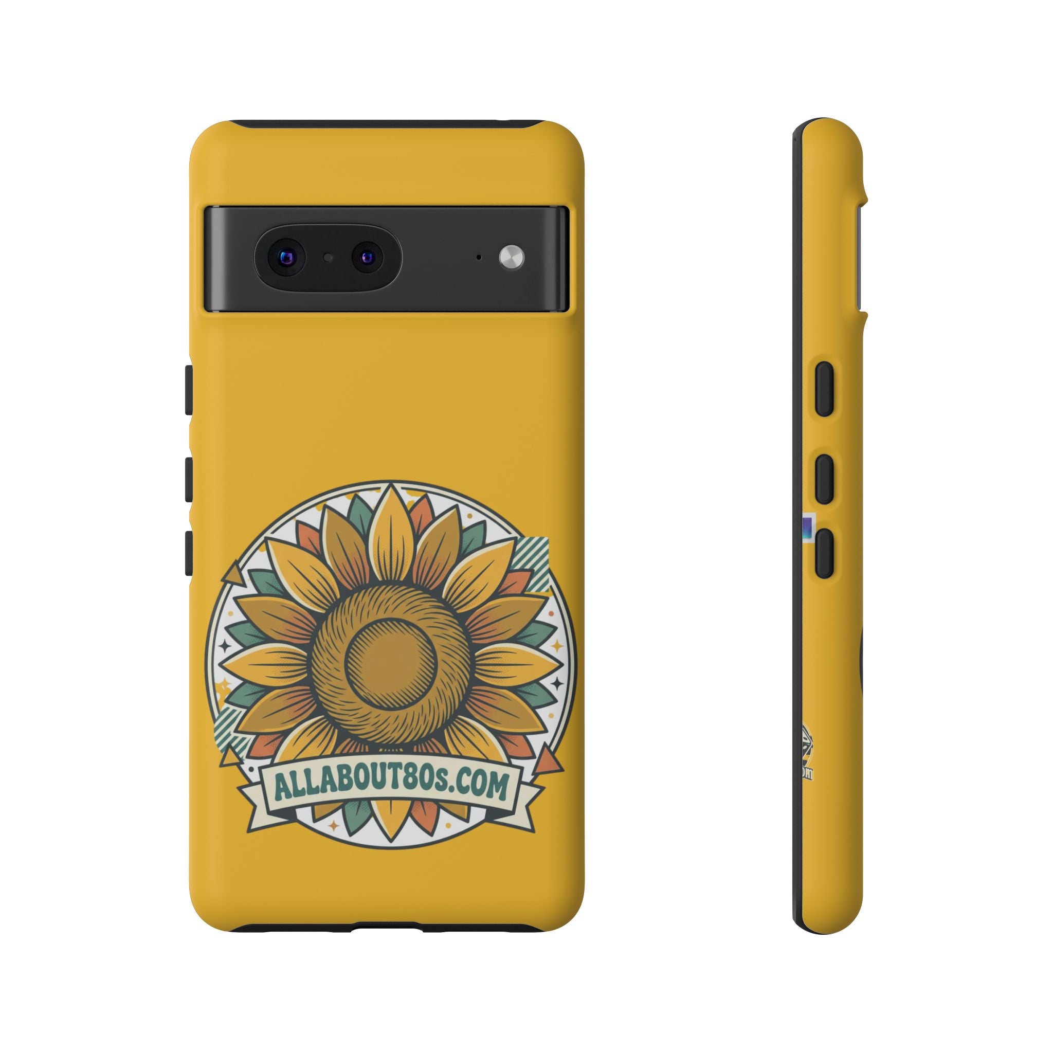 Sunflower Logo Phone Case — AllAbout80s.com Yellow Protective Cover